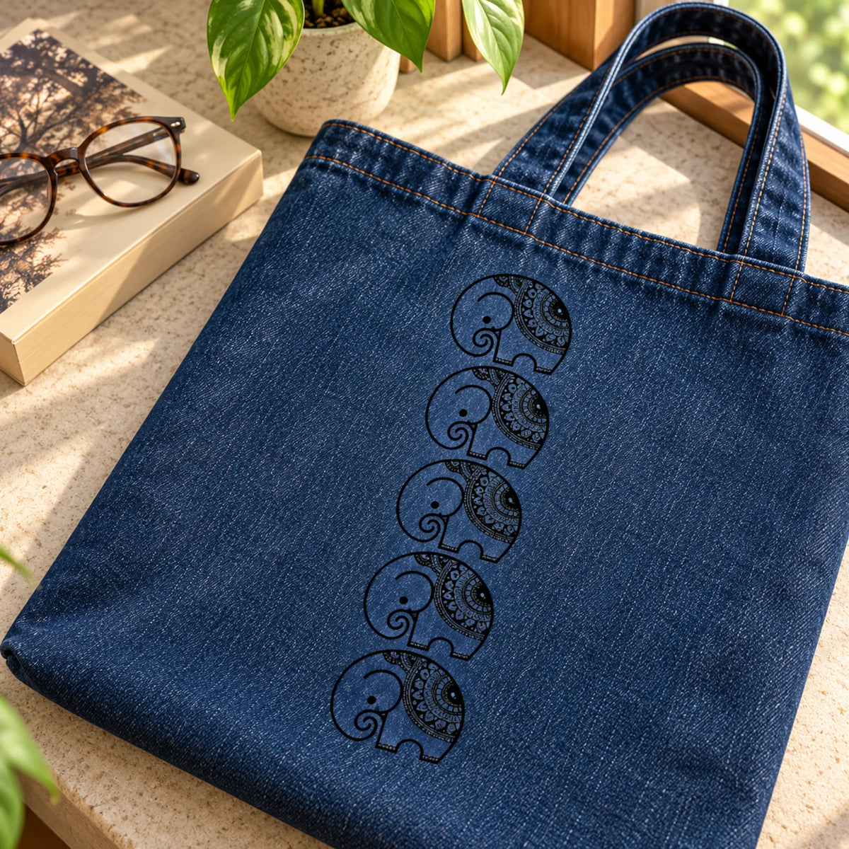 Hathi Royale embroidery-look iron-on patch | Thread Theory