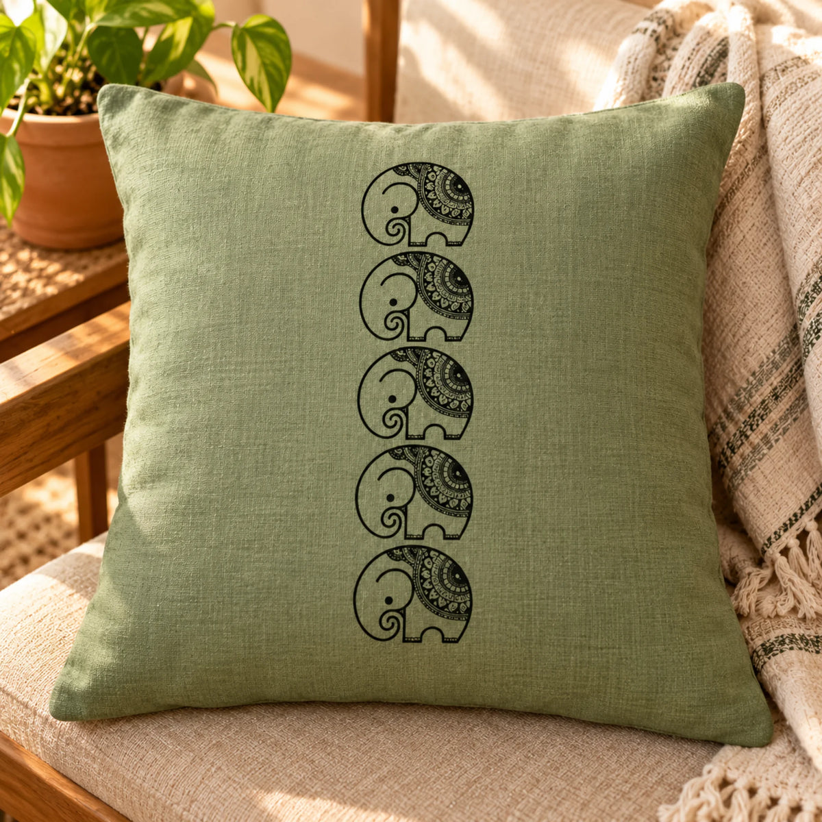 Hathi Royale embroidery-look iron-on patch | Thread Theory
