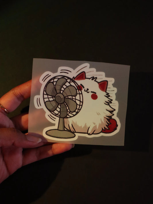 Purrfect Breeze | Iron on patch | Kitty Cat