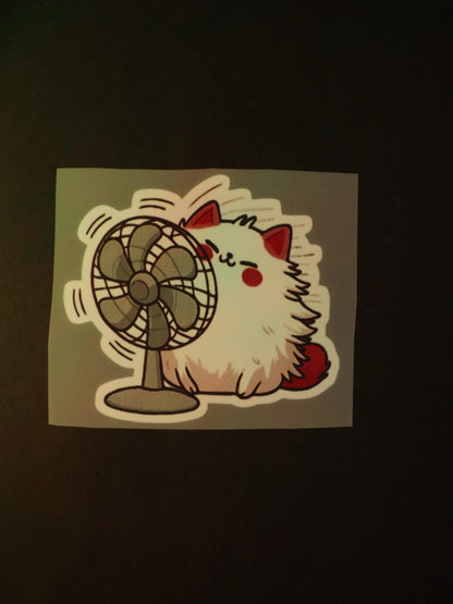 Purrfect Breeze | Iron on patch | Kitty Cat