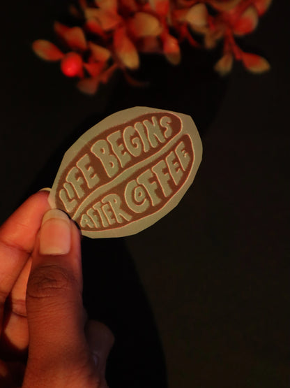 Life Begins After Coffee | Iron on patch | Coffee Mood Club