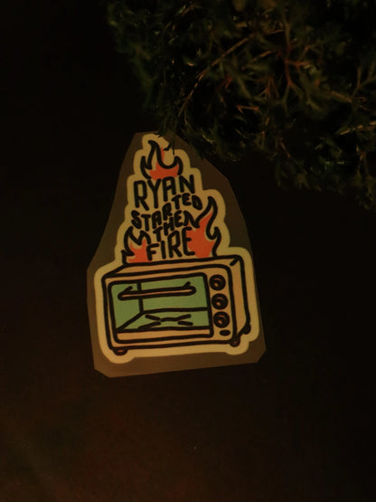 Ryan started the fire | Iron on patch | The Dundie Pack