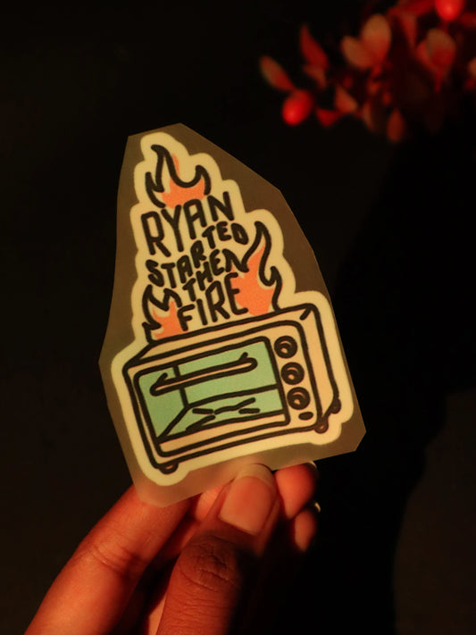 Ryan started the fire | Iron on patch | The Dundie Pack