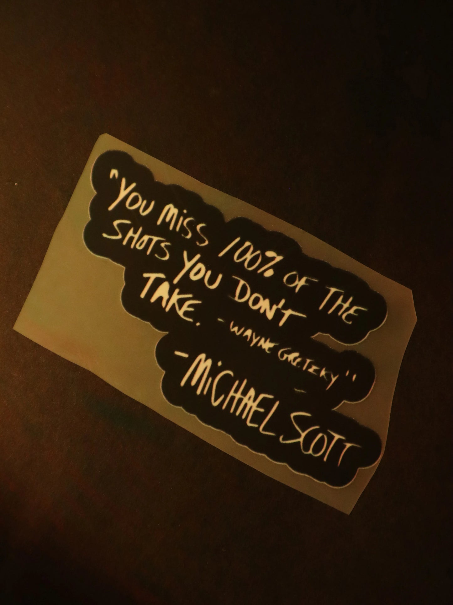 The Shot Quote | Iron on patch | The Dundie Pack