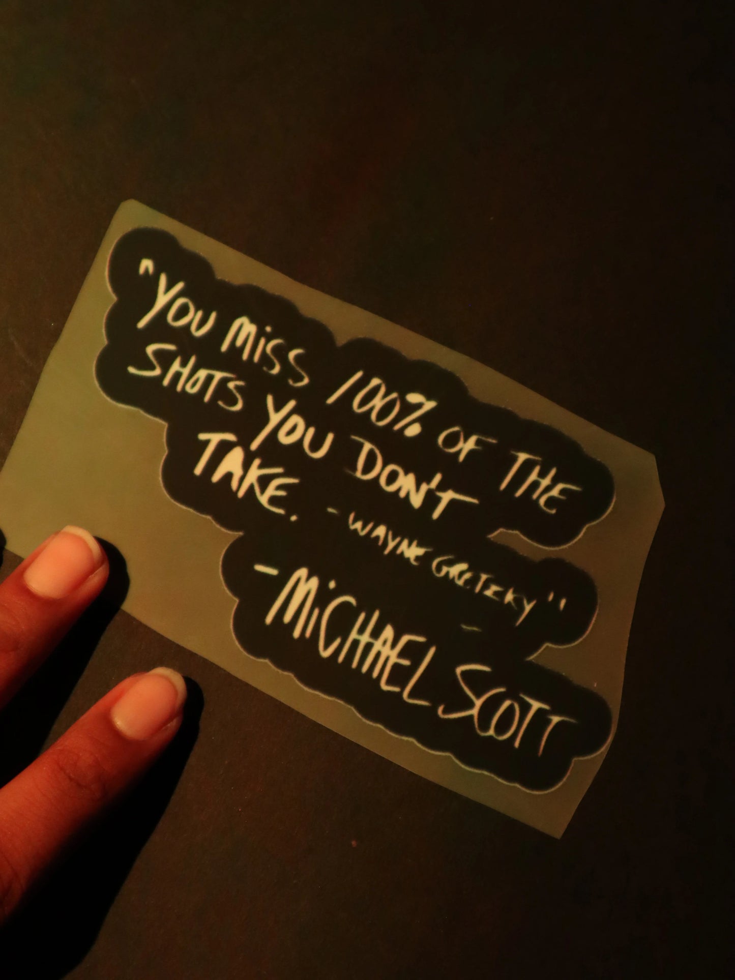 The Shot Quote | Iron on patch | The Dundie Pack