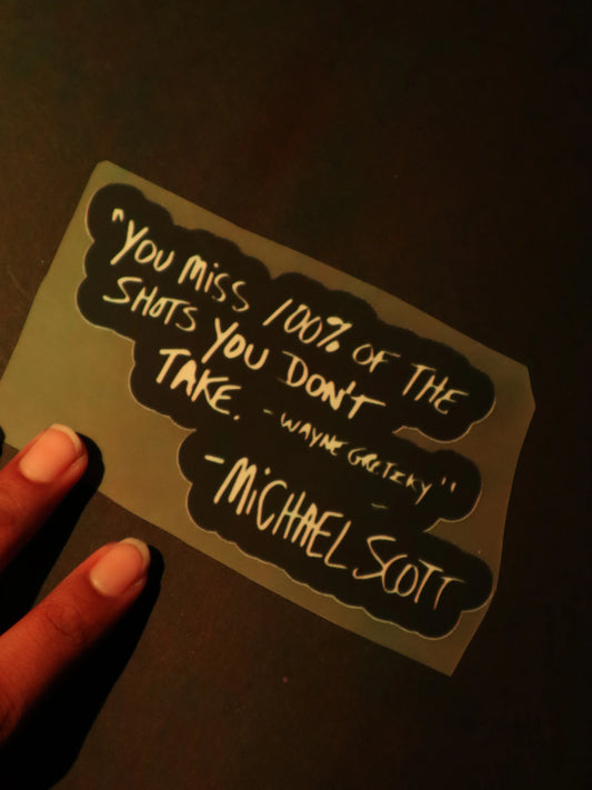 The Shot Quote | Iron on patch | The Dundie Pack