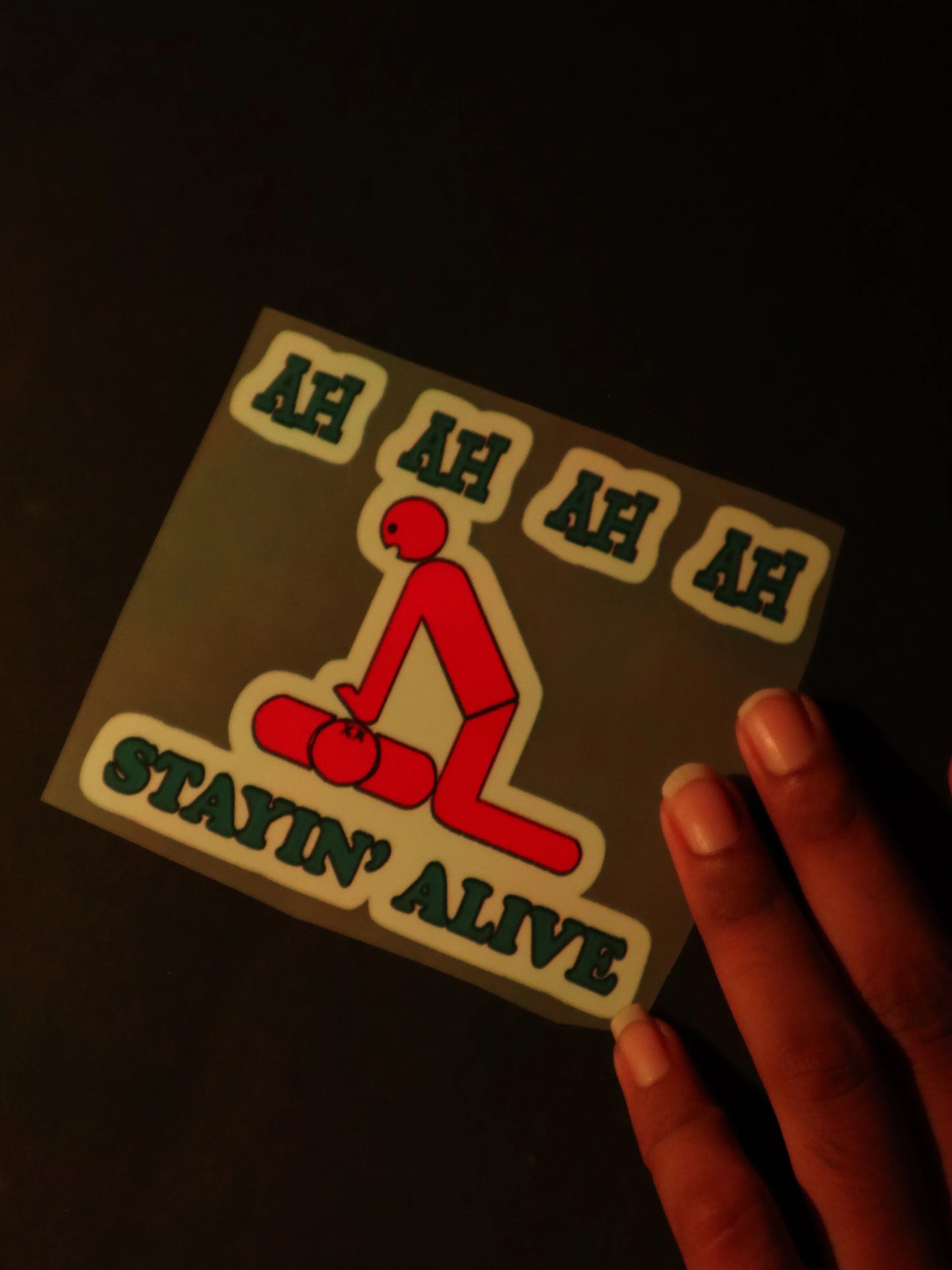 Ah Ah Ah Ah Stayin' Alive | Iron on patch | The Dundie Pack