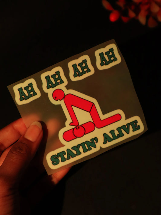 Ah Ah Ah Ah Stayin' Alive | Iron on patch | The Dundie Pack