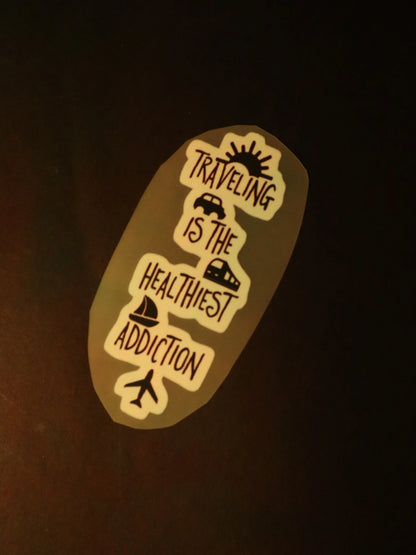 Travelling is the healthiest addiction | Iron on patch | Vacay Mode