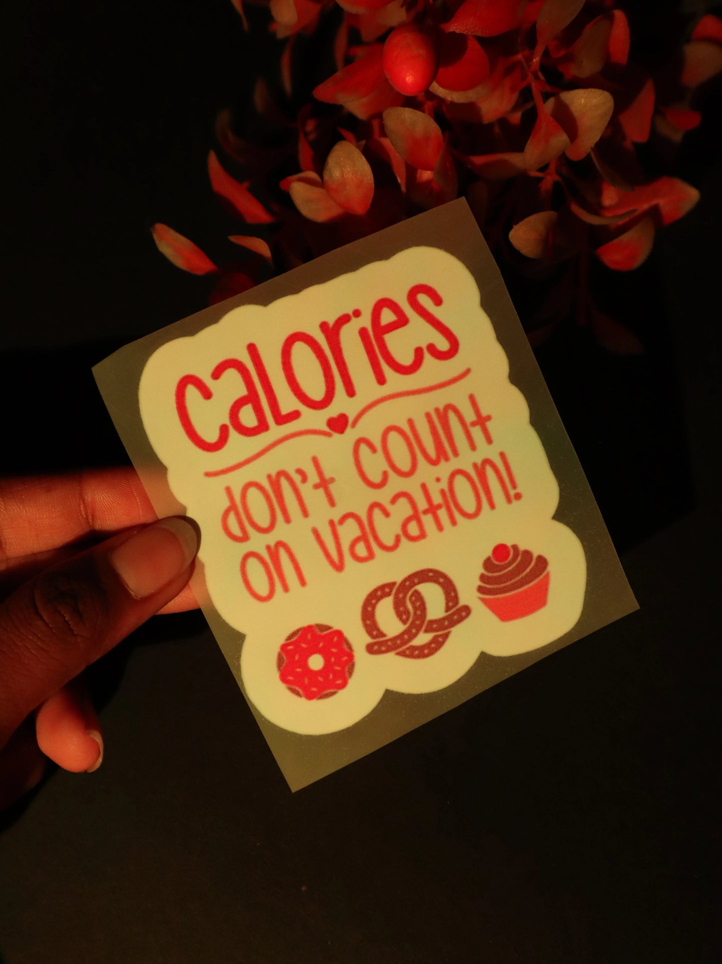 Calories don't count on vacation! | Iron on patch | Vacay Mode