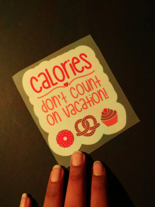 Calories don't count on vacation! | Iron on patch | Vacay Mode