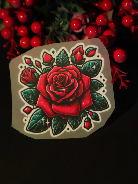 Crimson Heart Rose | Iron on patch | Pinterest Flowers