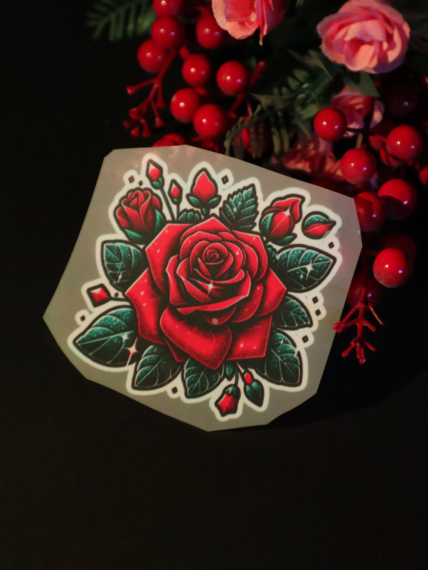 Crimson Heart Rose | Iron on patch | Pinterest Flowers