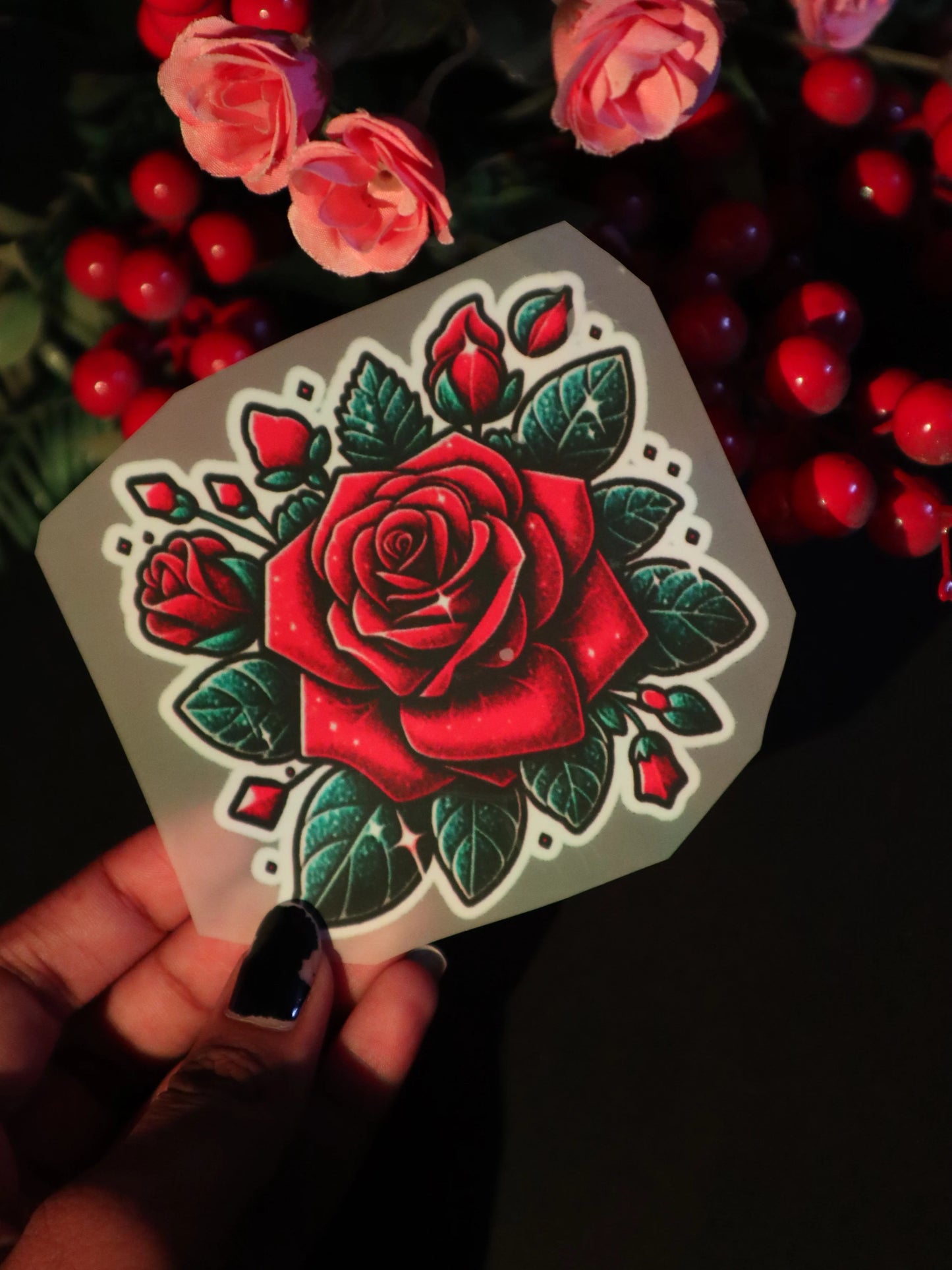 Crimson Heart Rose | Iron on patch | Pinterest Flowers