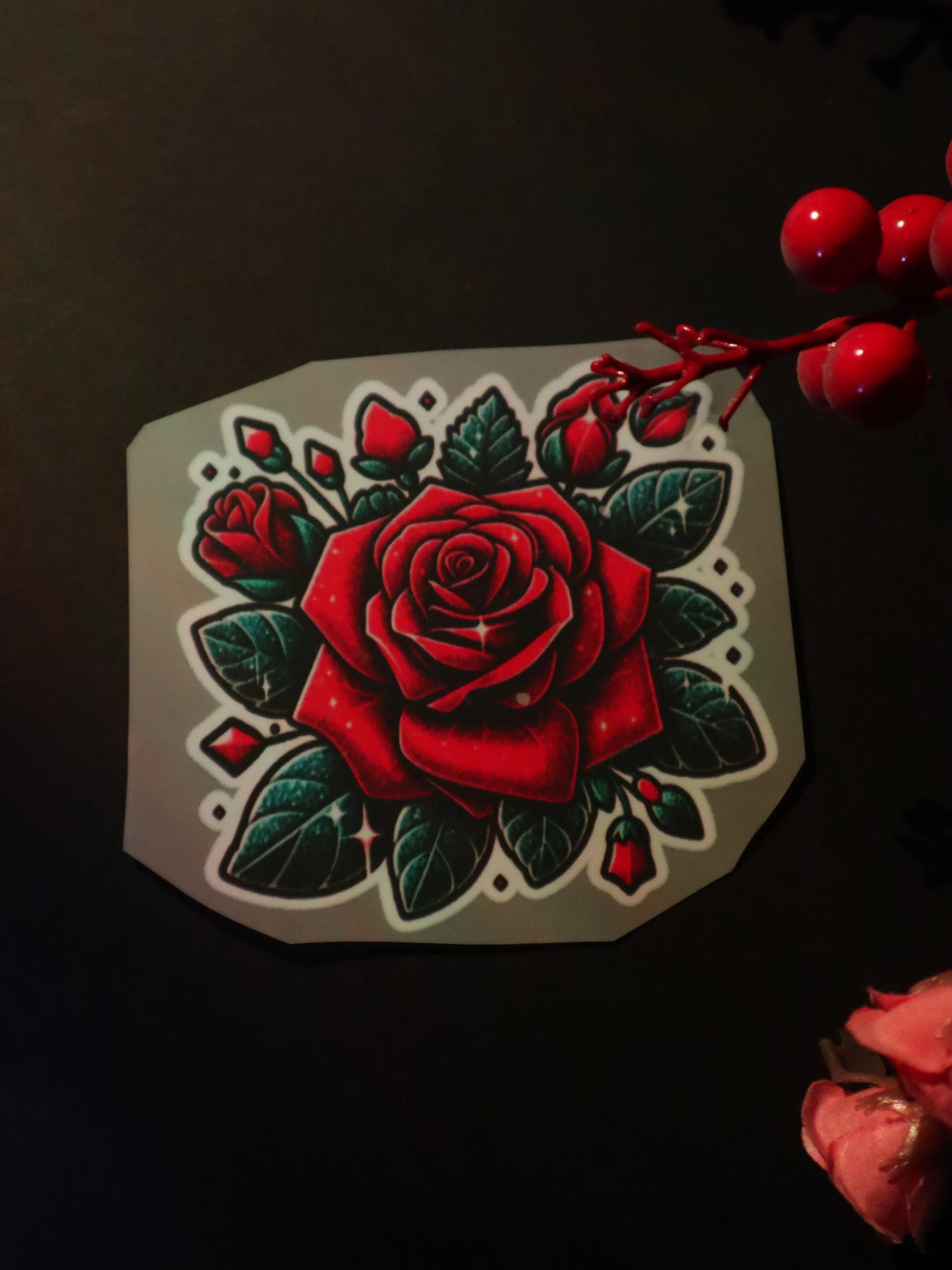Crimson Heart Rose | Iron on patch | Pinterest Flowers