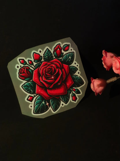 Crimson Heart Rose | Iron on patch | Pinterest Flowers