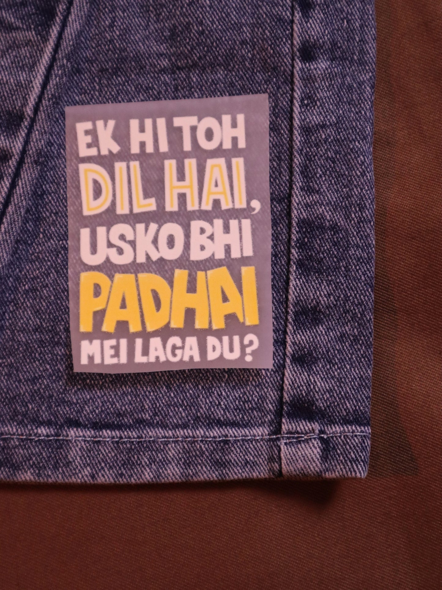 Dil Toh Ek Hi Hai 💛 | Iron-on Patch | Bindaas Bol