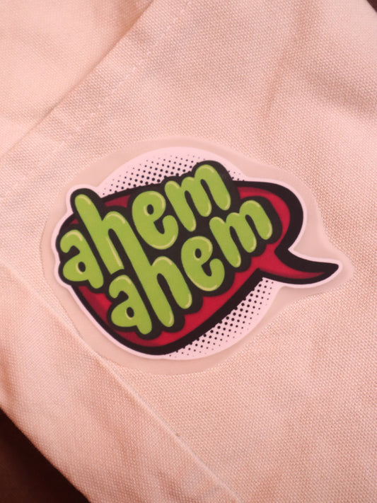 Ahem | Iron-on Patch | Bindaas Bol