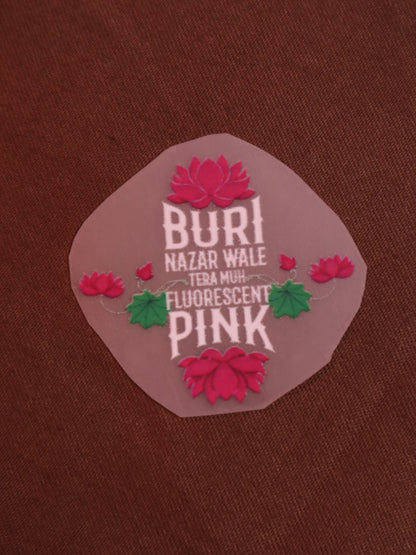 Fluorescent Pink Drishti Blocker 🌸 | Iron-on Patch | Bindaas Bol
