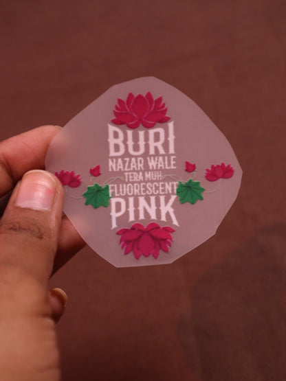 Fluorescent Pink Drishti Blocker 🌸 | Iron-on Patch | Bindaas Bol