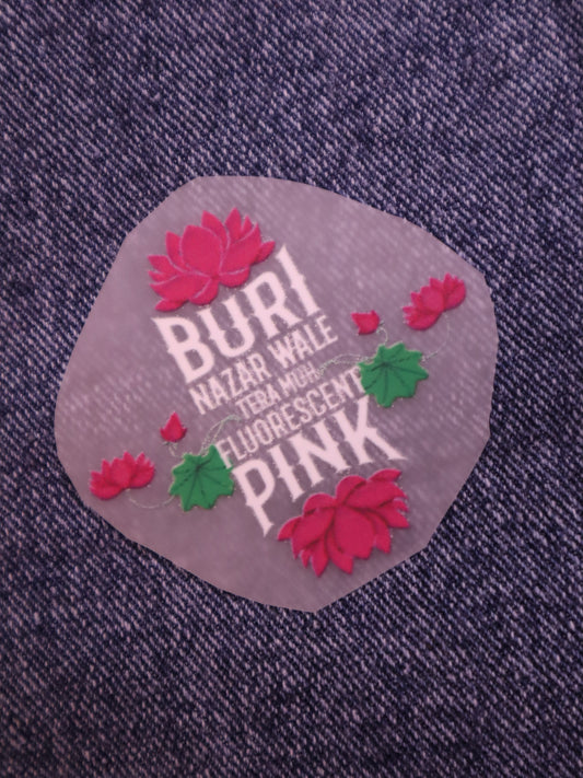 Fluorescent Pink Drishti Blocker 🌸 | Iron-on Patch | Bindaas Bol