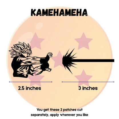 Kamehameha | Laptop Makeover Pack | Hard Surface Patches Set