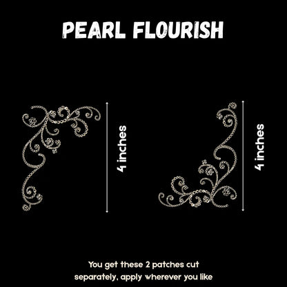 Pearl Flourish | Laptop Makeover Pack | Hard Surface Patches Set
