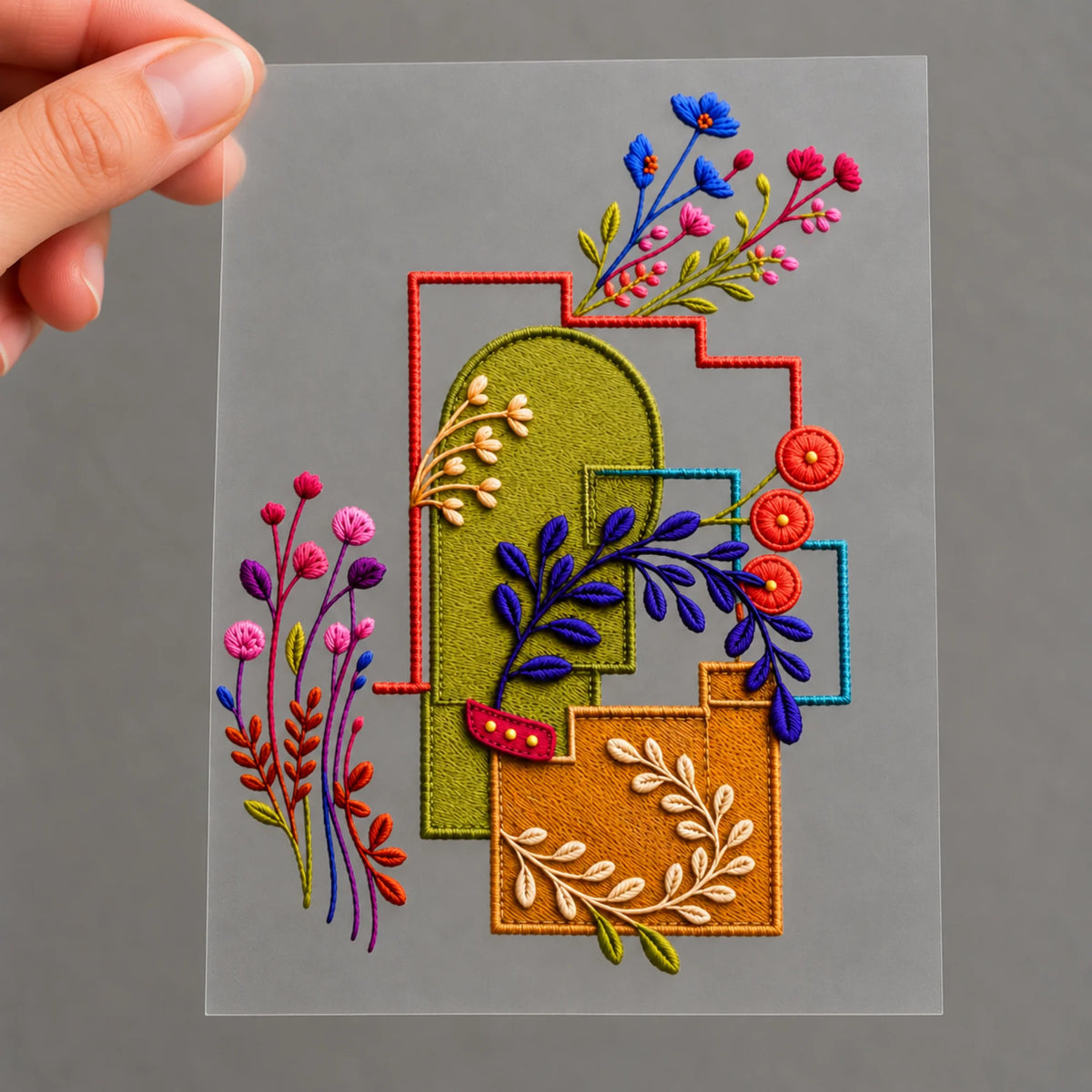 Rangrekha embroidery-look iron-on patch | Thread Theory
