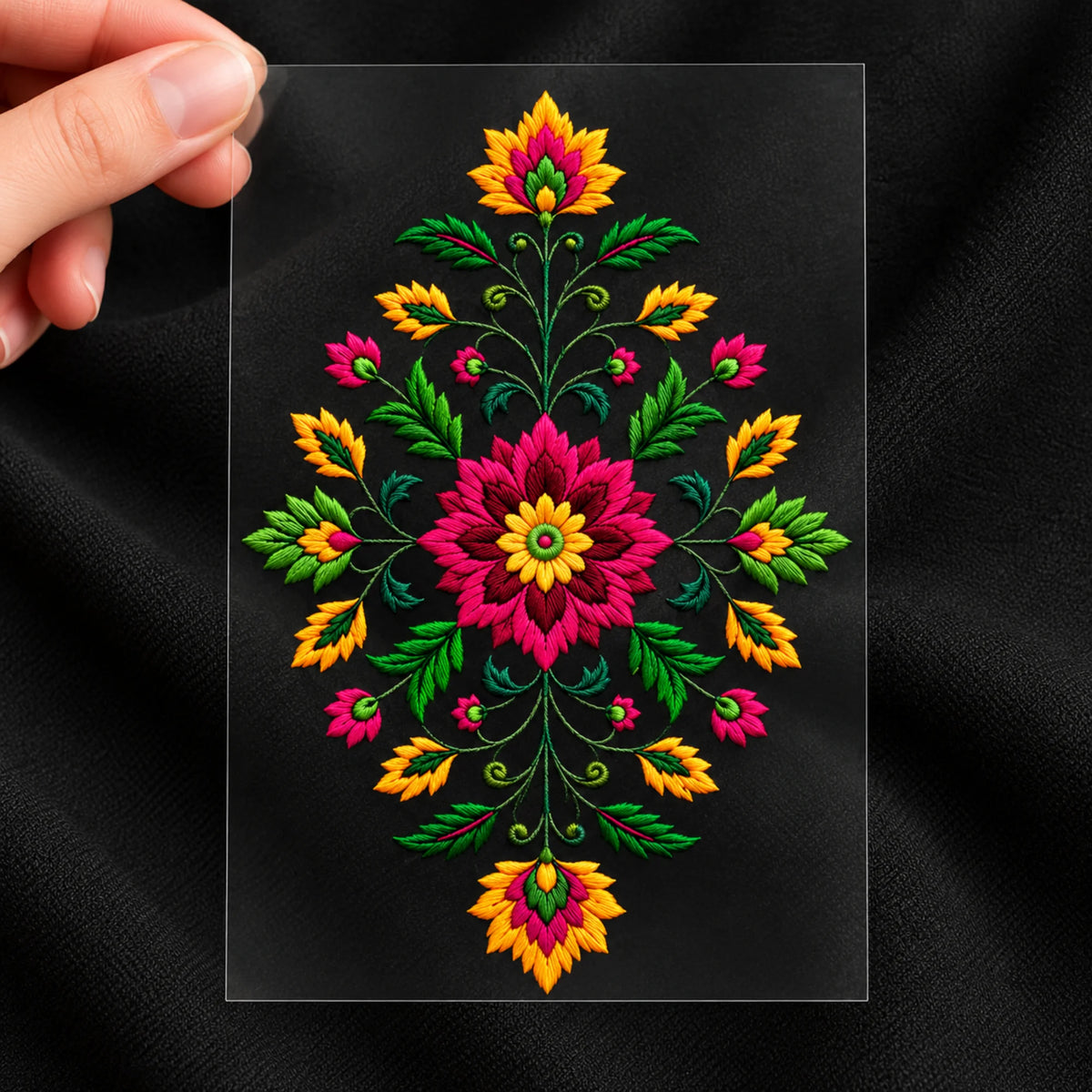 Royal Gulmohar embroidery-look iron-on patch | Thread Theory