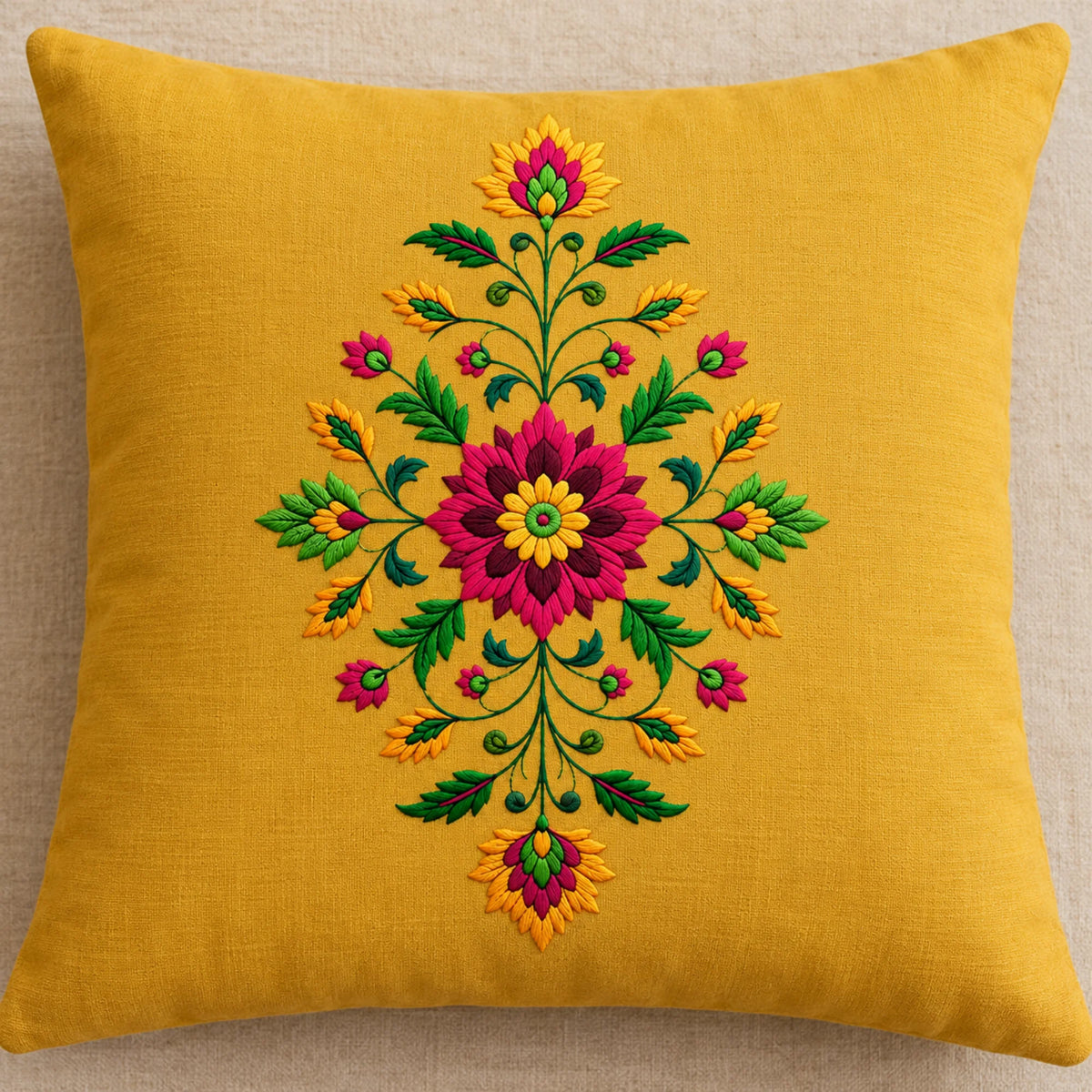 Royal Gulmohar embroidery-look iron-on patch | Thread Theory