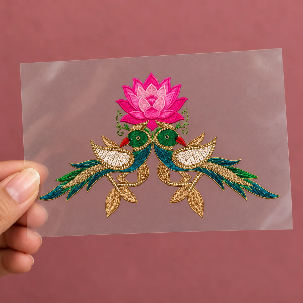 Royal Pair embroidery-look iron-on patch | Thread Theory