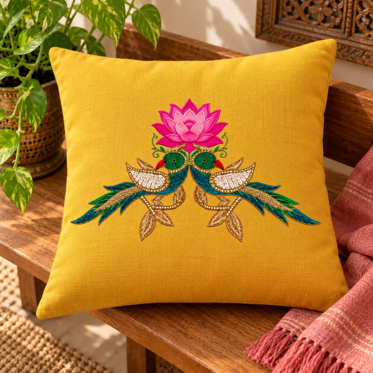 Royal Pair embroidery-look iron-on patch | Thread Theory