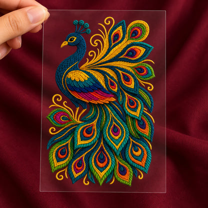 Shahi Mor embroidery-look iron-on patch | Thread Theory