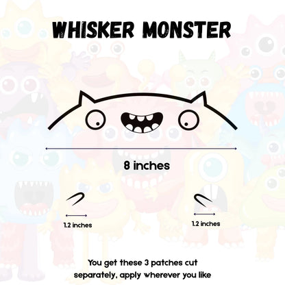 Whisker Monster | Laptop Makeover Pack | Hard Surface Patches Set