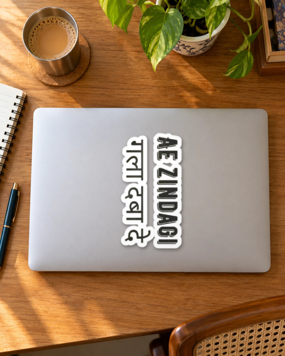 Ae Zindagi Gala Daba De sticker mockup