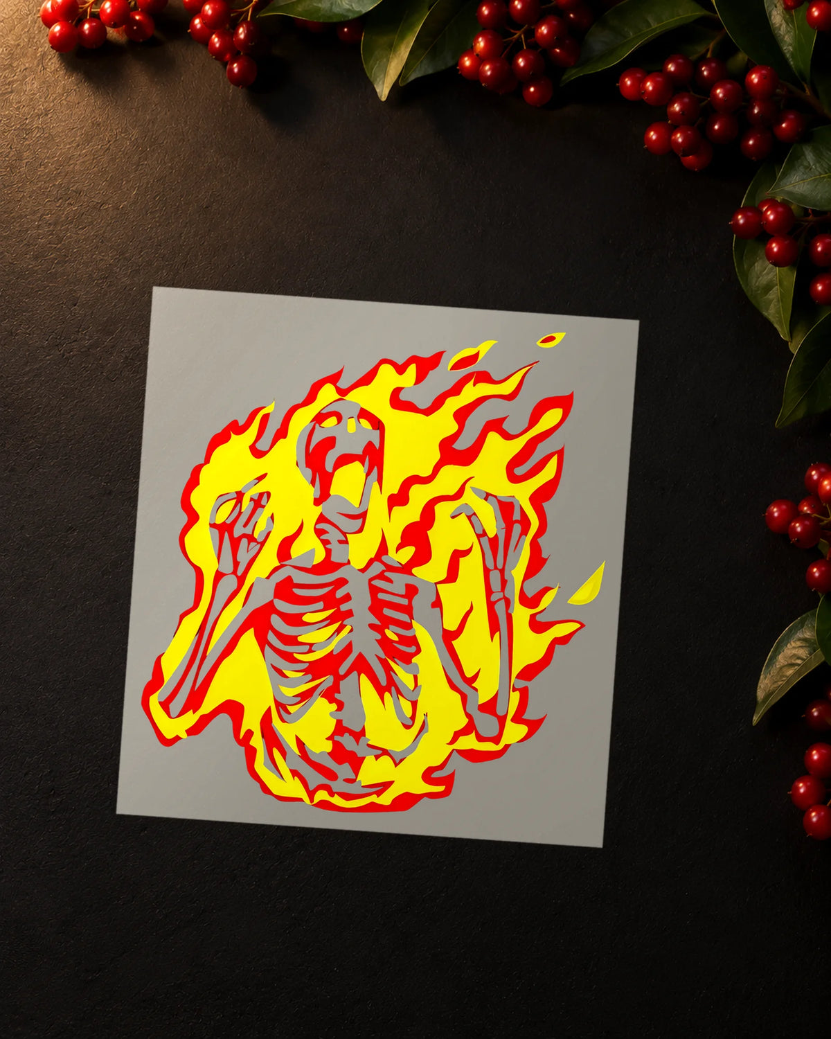 Afterburn iron-on patch transfer
