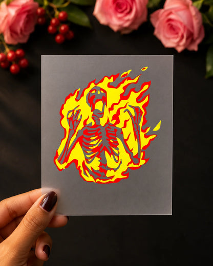 Afterburn iron-on patch on clothes