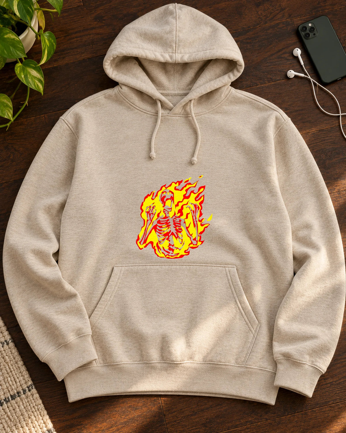 Afterburn iron-on patch on clothes