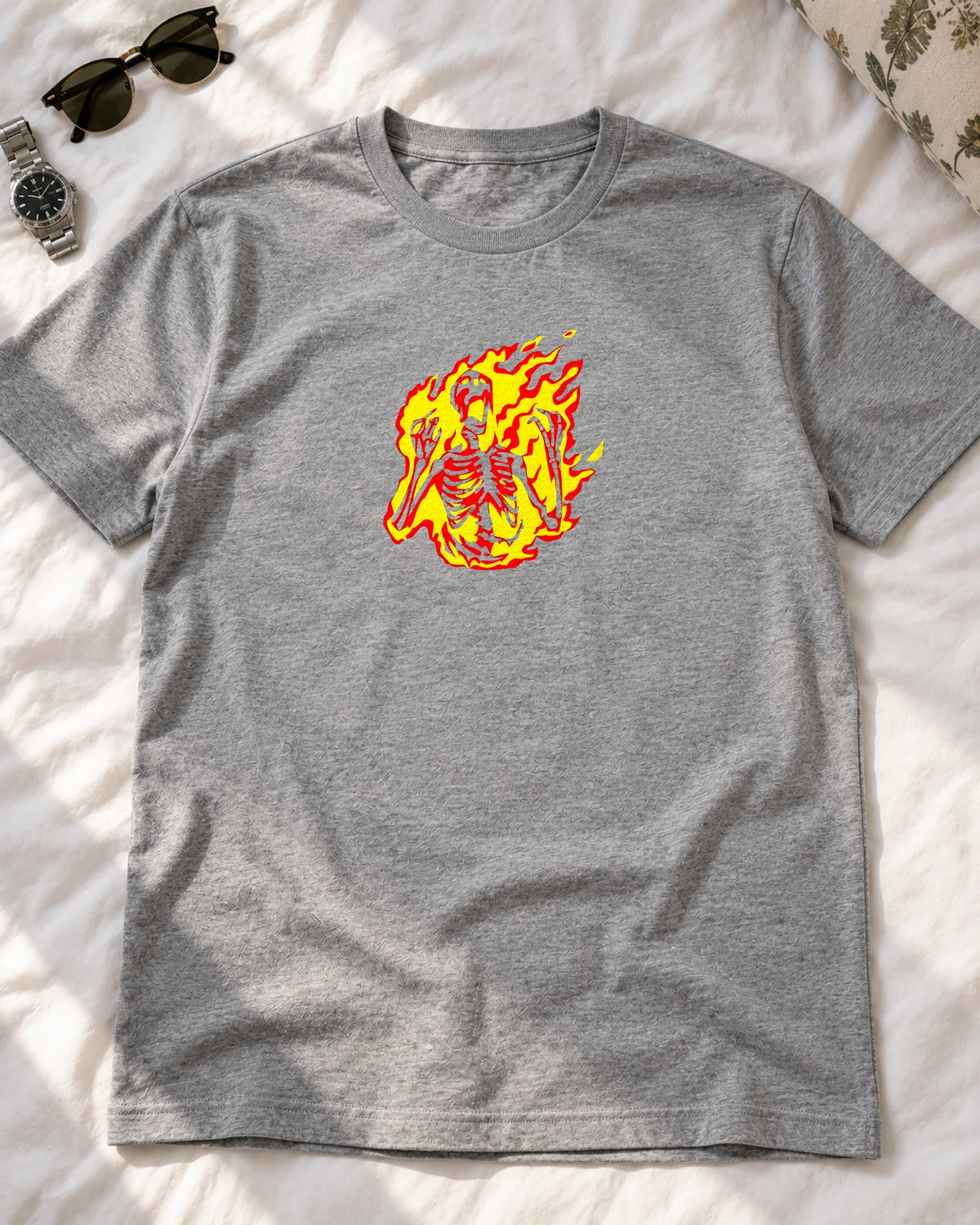 Afterburn iron-on patch on clothes