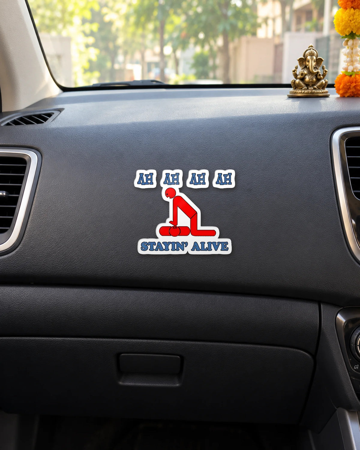 Ah Ah Ah Ah Stayin' Alive hard surface patch mockup