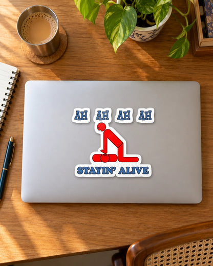 Ah Ah Ah Ah Stayin' Alive hard surface patch mockup