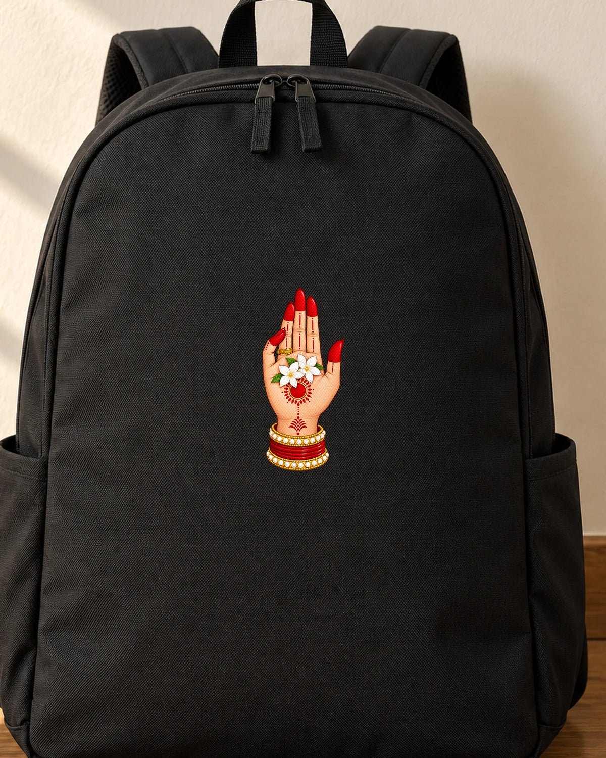 Alta Haath iron-on patch on clothes