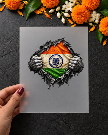 Andar Se Indian iron-on patch in hand