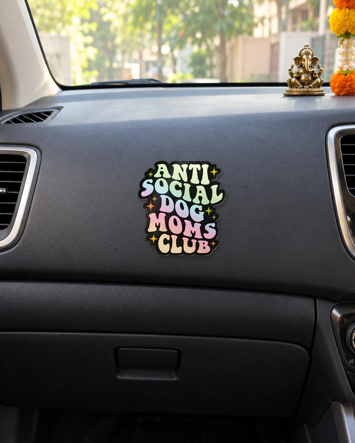 Anti Social Dog Mom hard surface patch mockup