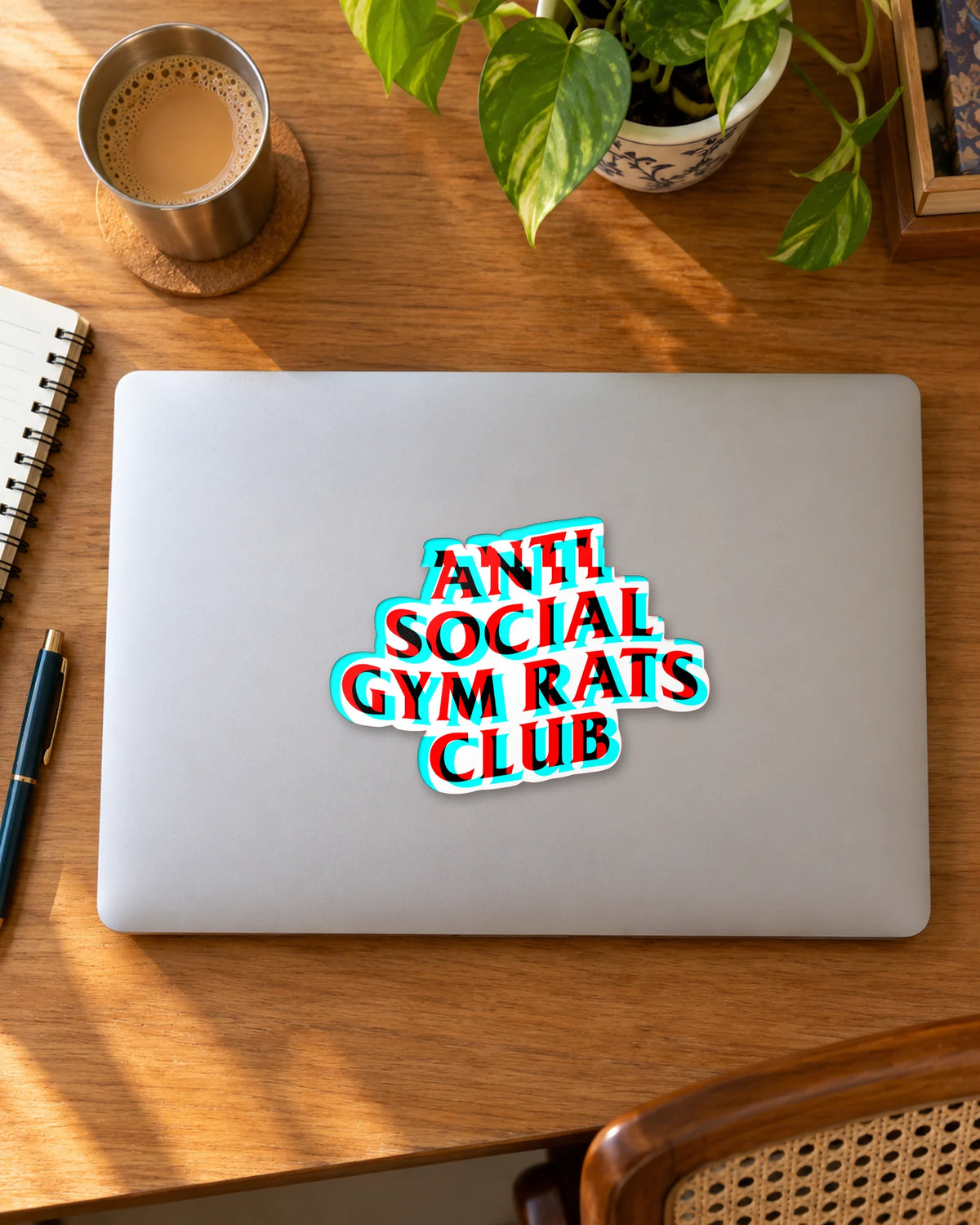 Anti Social Gym Rats Club hard surface patch mockup