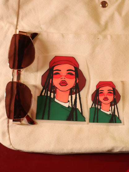Braided Babe | Iron-on Patch | Girlie Pop