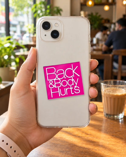 Back and Body Hurts hard surface patch mockup