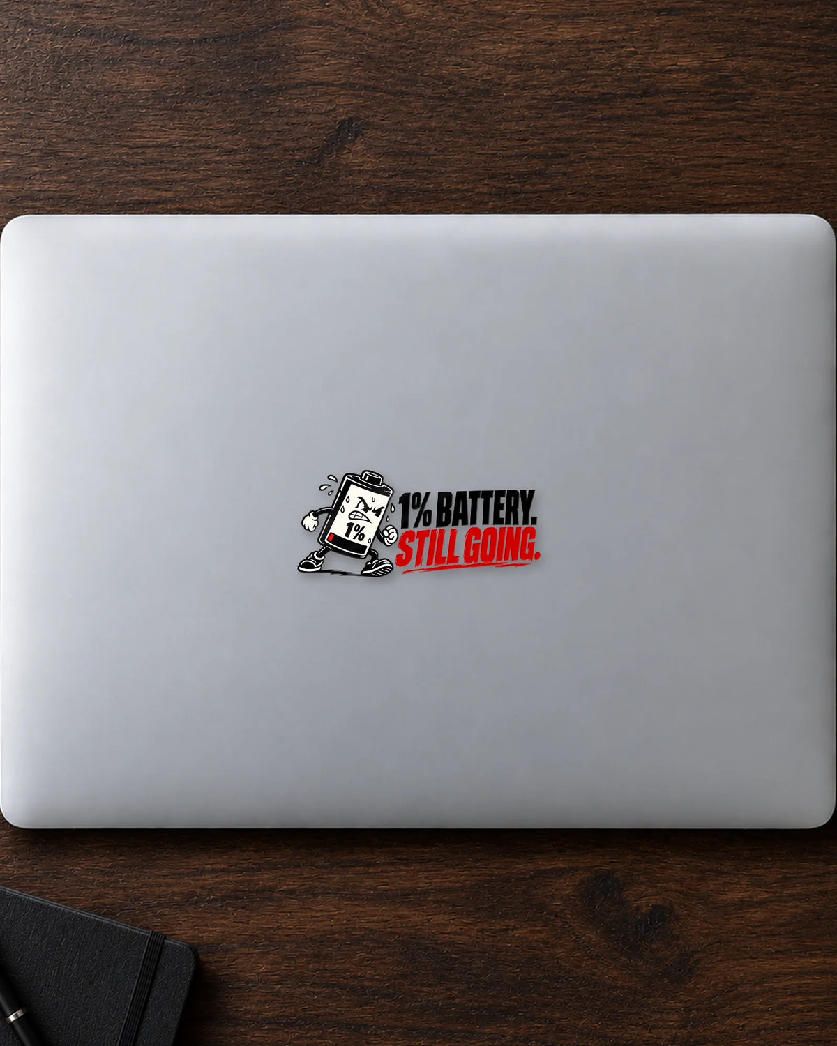 Battery Low Still Going hard surface patch mockup
