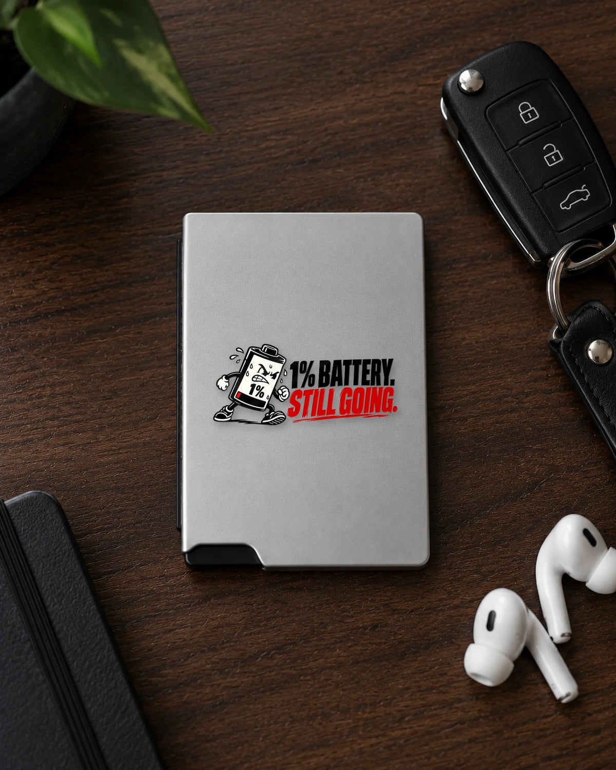 Battery Low Still Going hard surface patch mockup