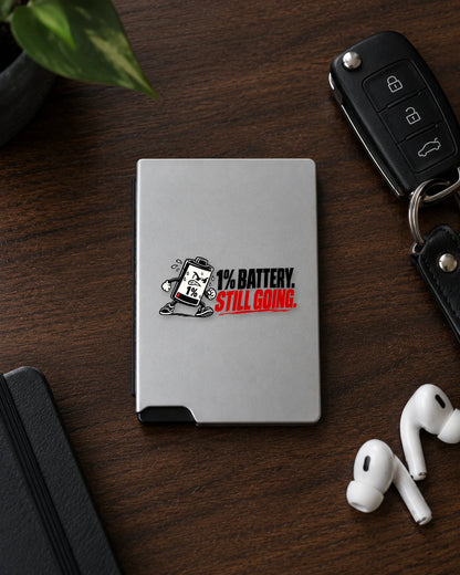 Battery Low Still Going hard surface patch mockup